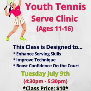 Youth Tennis Serve Clinic